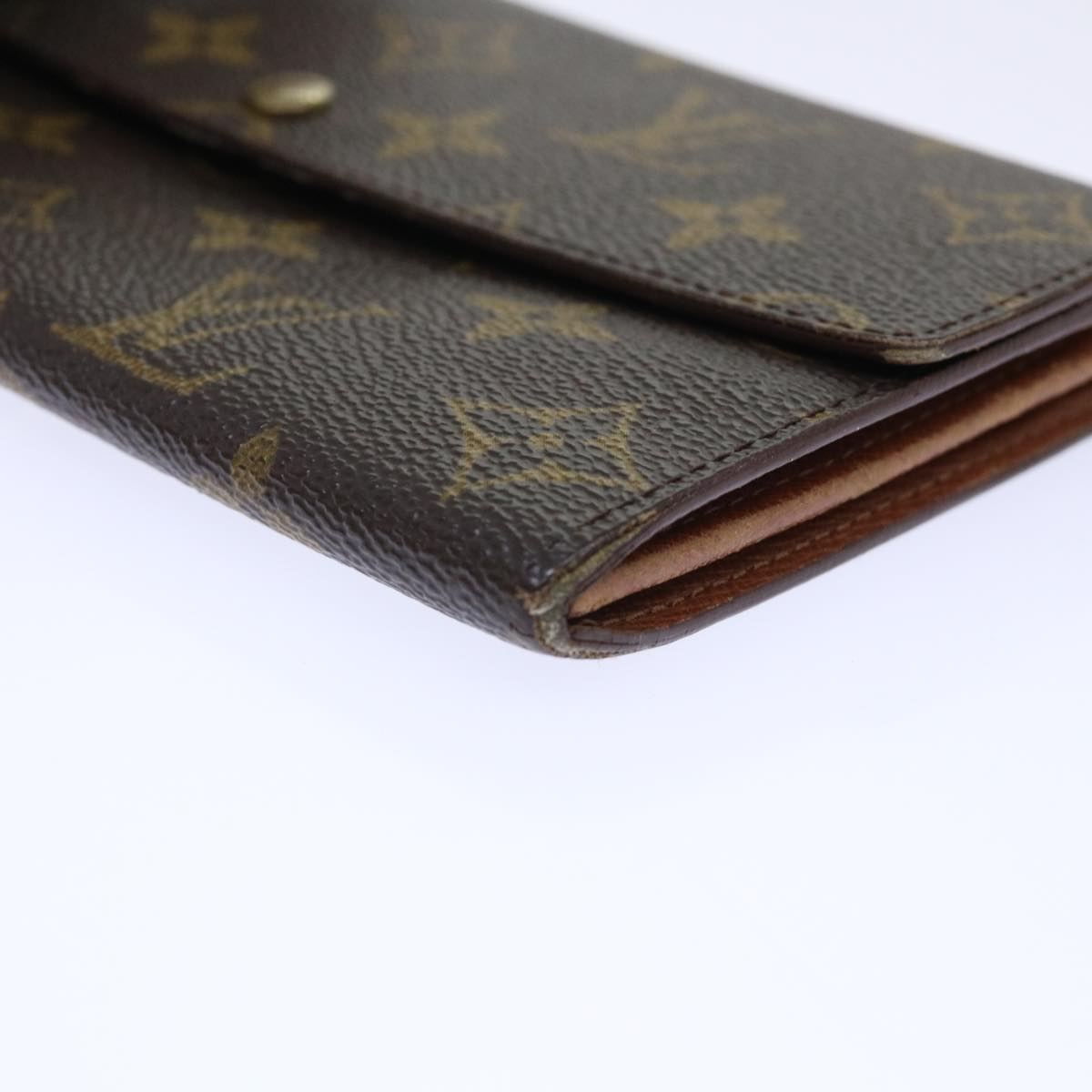 LOUIS VUITTON Monogram Porte Monnaie Bier Cartes Crdit Wallet M61652 Auth 50303