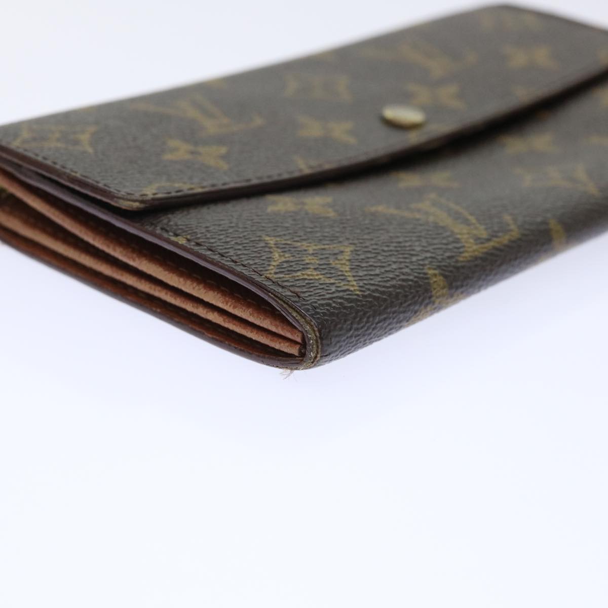 LOUIS VUITTON Monogram Porte Monnaie Bier Cartes Crdit Wallet M61652 Auth 50303