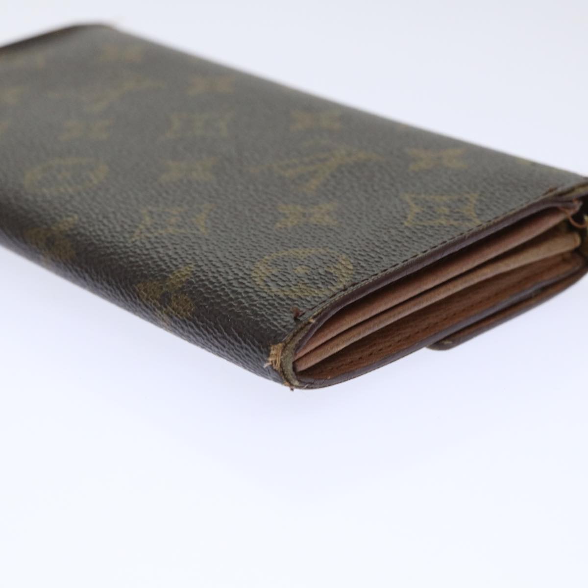 LOUIS VUITTON Monogram Porte Monnaie Bier Cartes Crdit Wallet M61652 Auth 50304