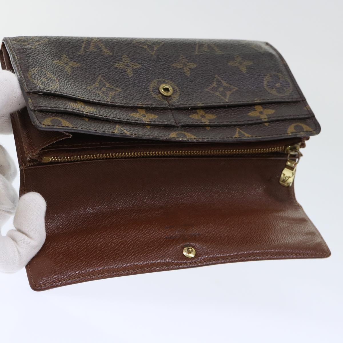 LOUIS VUITTON Monogram Portefeuille Sarah Long Wallet M61734 LV Auth 50306