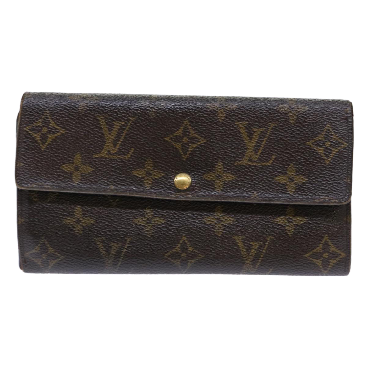 LOUIS VUITTON Monogram Portefeuille Sarah Long Wallet M61734 LV Auth 50306