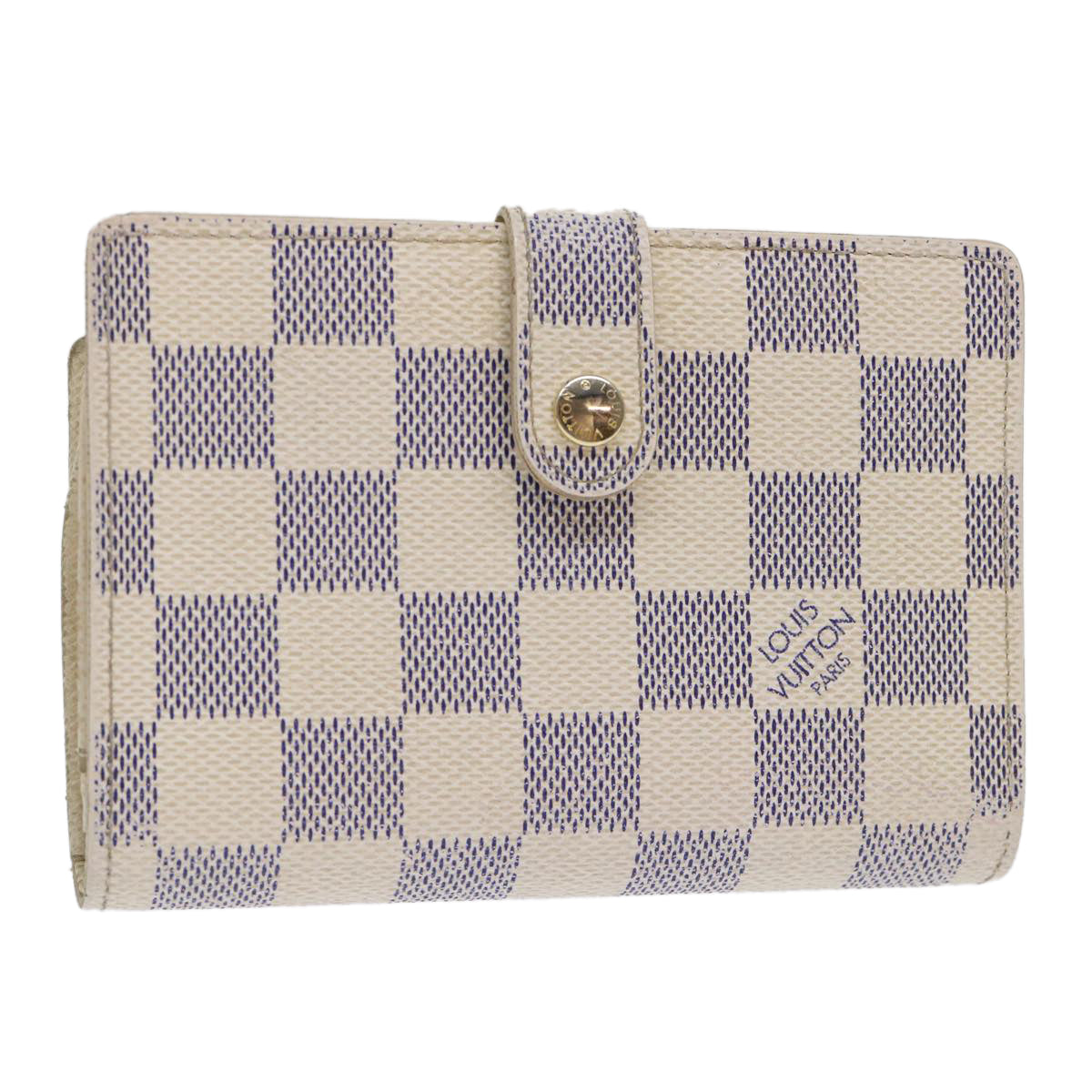 LOUIS VUITTON Damier Azur Portefeuille Viennois Bifold Wallet N61676 Auth 50310