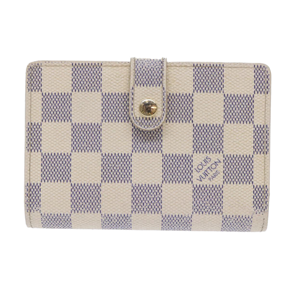 LOUIS VUITTON Damier Azur Portefeuille Viennois Bifold Wallet N61676 Auth 50310