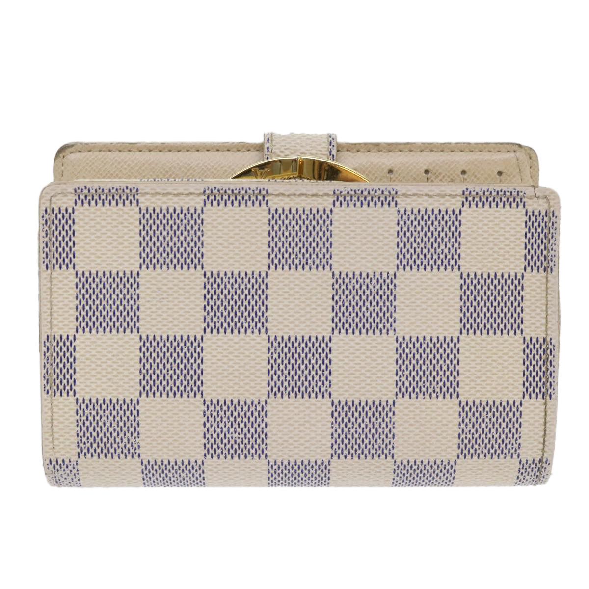 LOUIS VUITTON Damier Azur Portefeuille Viennois Bifold Wallet N61676 Auth 50310