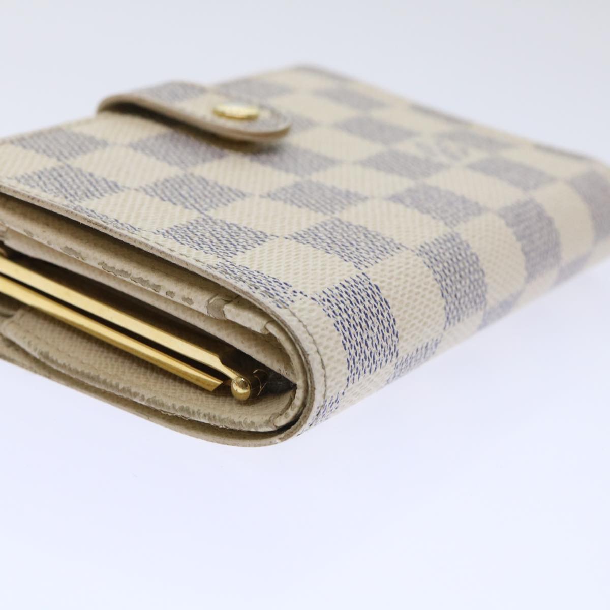 LOUIS VUITTON Damier Azur Portefeuille Viennois Bifold Wallet N61676 Auth 50310