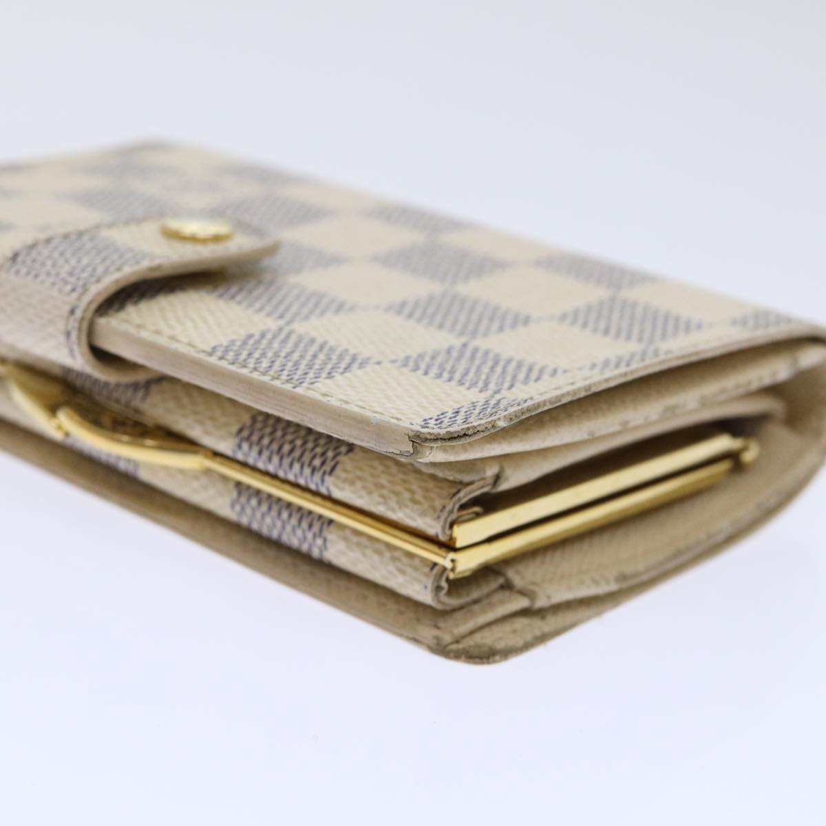 LOUIS VUITTON Damier Azur Portefeuille Viennois Bifold Wallet N61676 Auth 50310