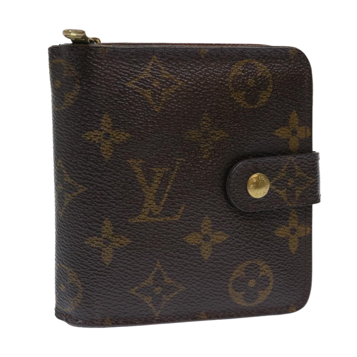 LOUIS VUITTON Monogram Compact Zip Wallet M61667 LV Auth 50312