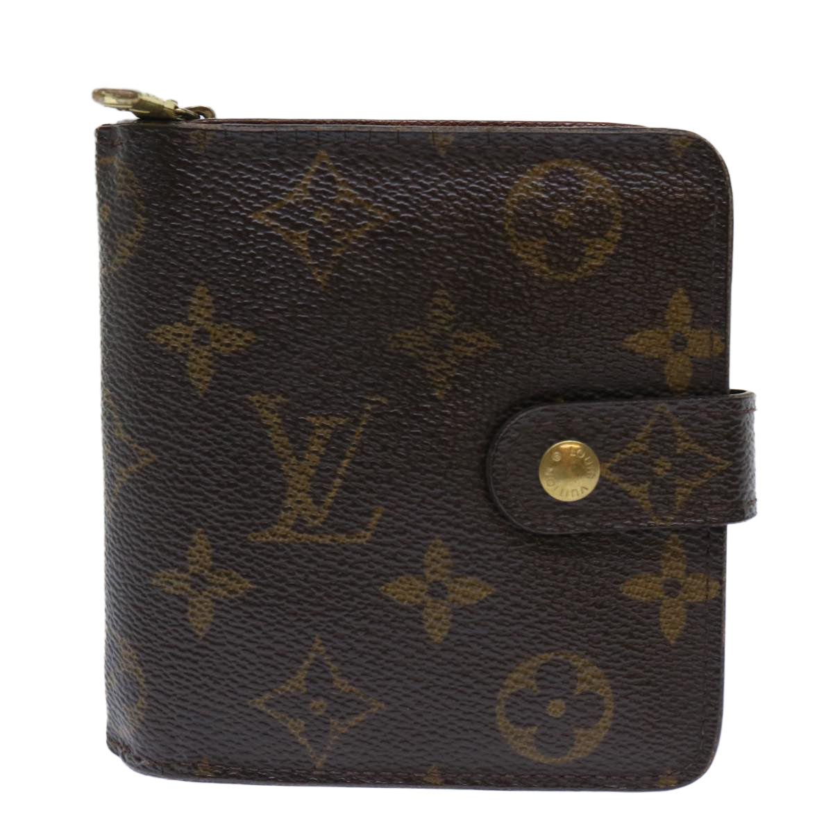 LOUIS VUITTON Monogram Compact Zip Wallet M61667 LV Auth 50312