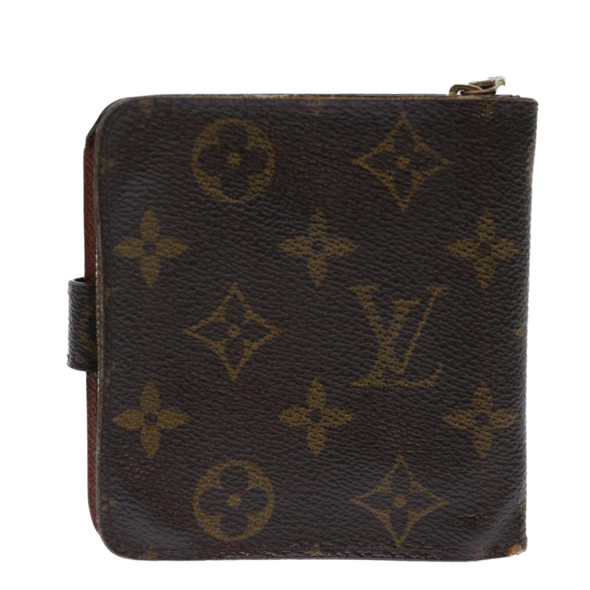 LOUIS VUITTON Monogram Compact Zip Wallet M61667 LV Auth 50312