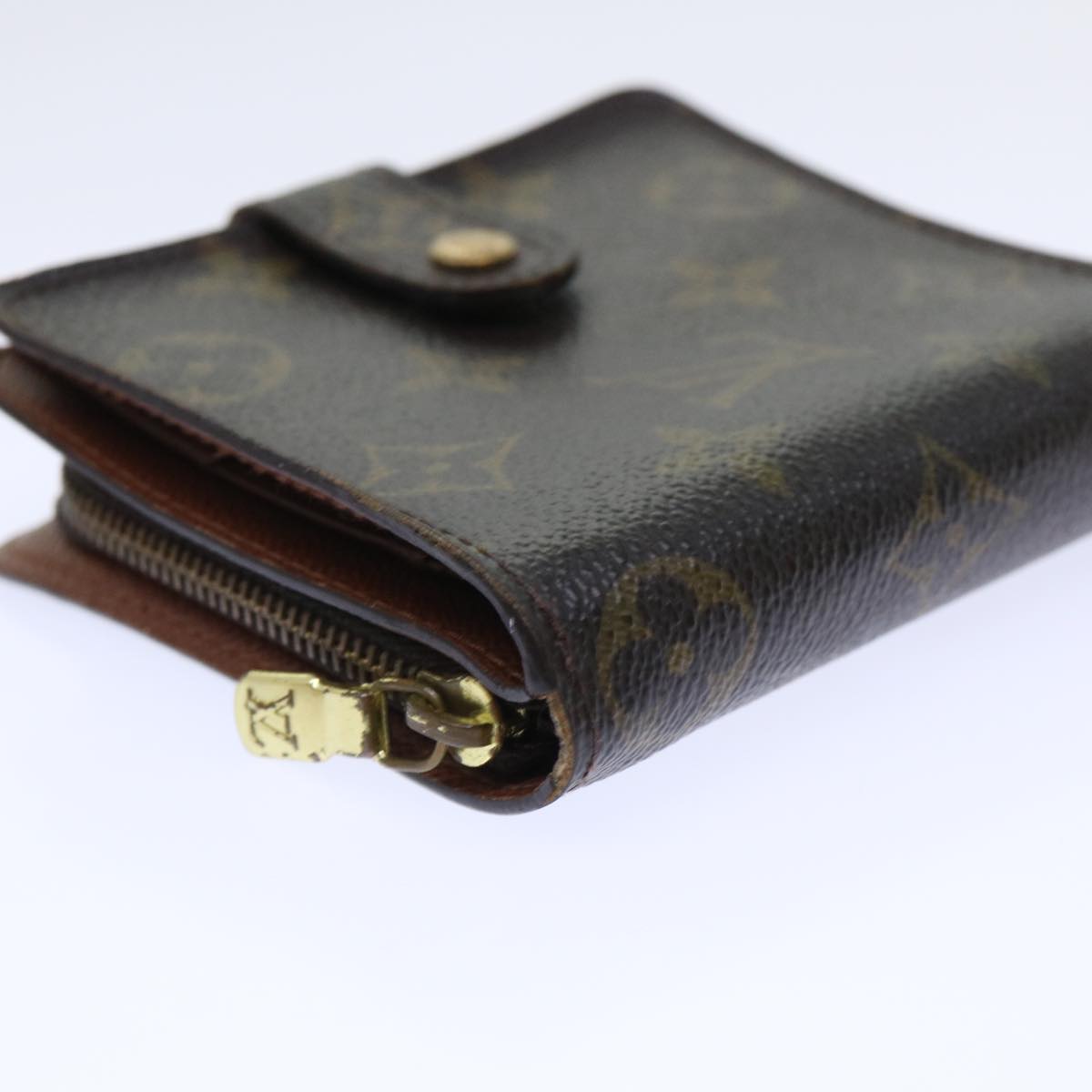 LOUIS VUITTON Monogram Compact Zip Wallet M61667 LV Auth 50313