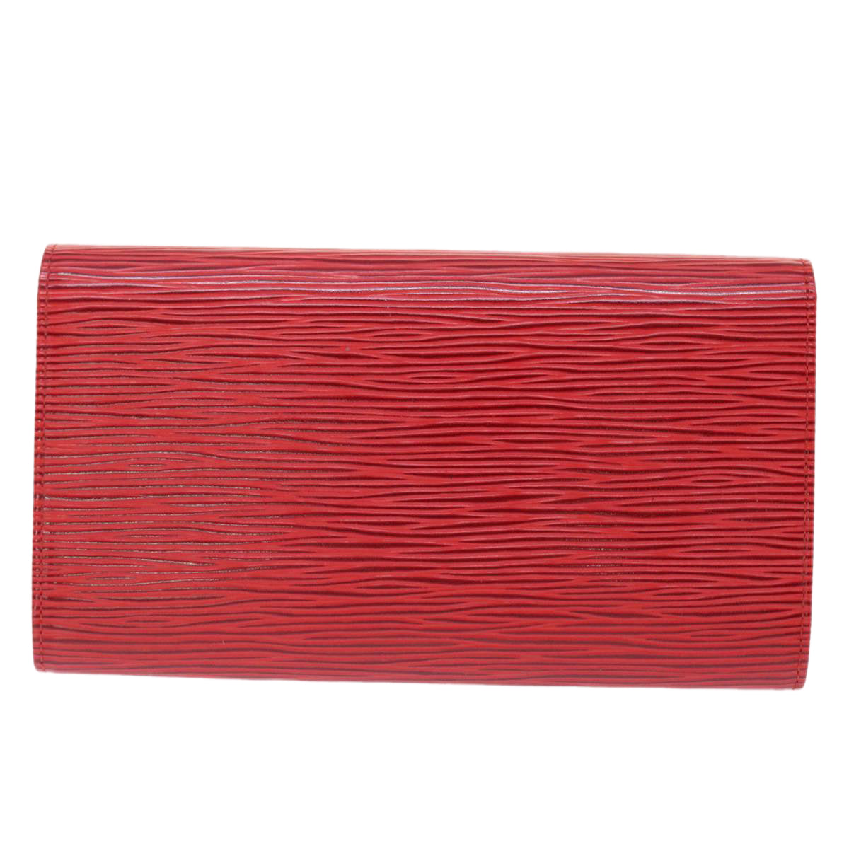 LOUIS VUITTON Epi Porte Tresor International Long Wallet Red M63387 Auth 50314