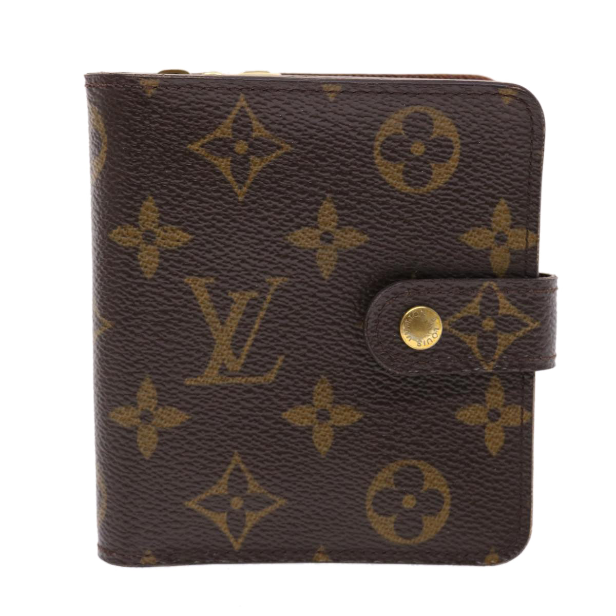 LOUIS VUITTON Monogram Compact Zip Wallet M61667 LV Auth 50449