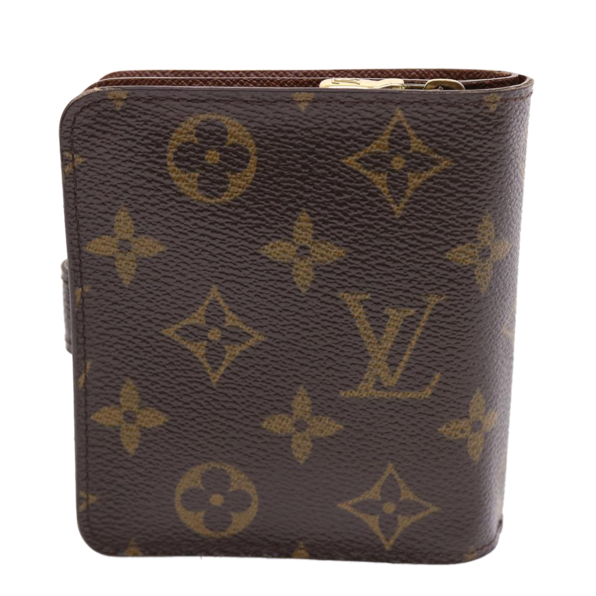 LOUIS VUITTON Monogram Compact Zip Wallet M61667 LV Auth 50449