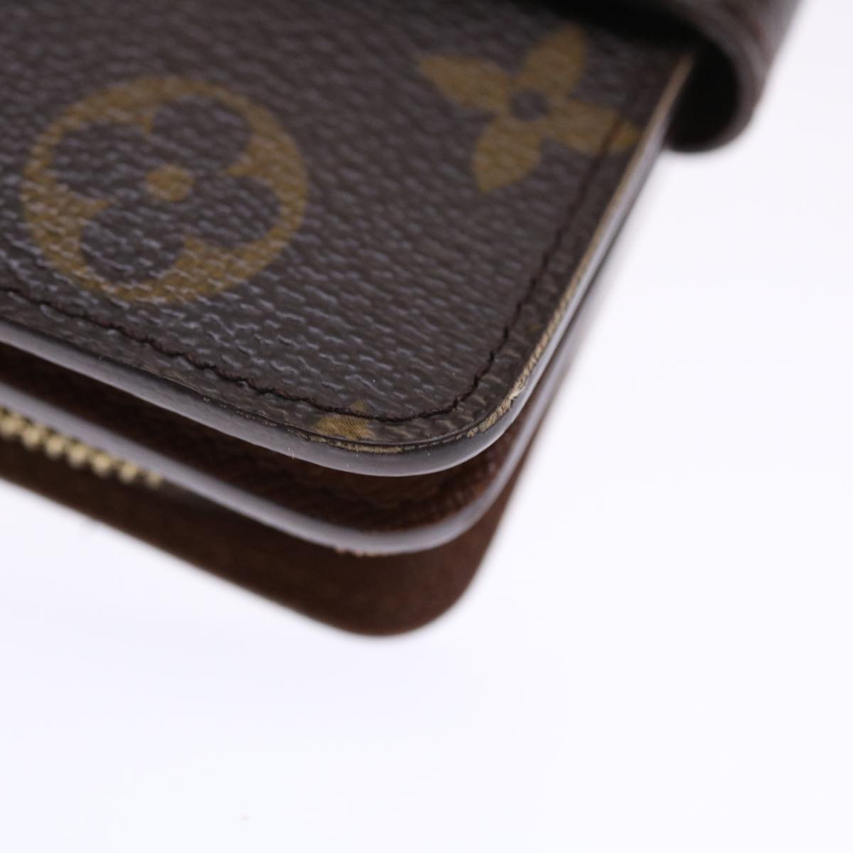 LOUIS VUITTON Monogram Compact Zip Wallet M61667 LV Auth 50449