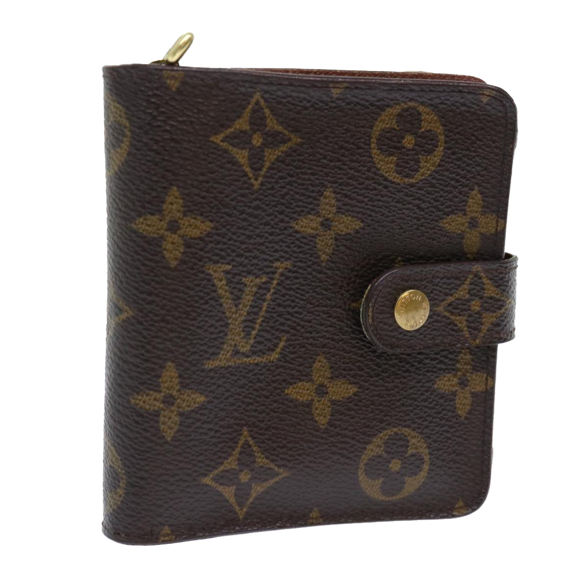 LOUIS VUITTON Monogram Compact Zip Wallet M61667 LV Auth 50455