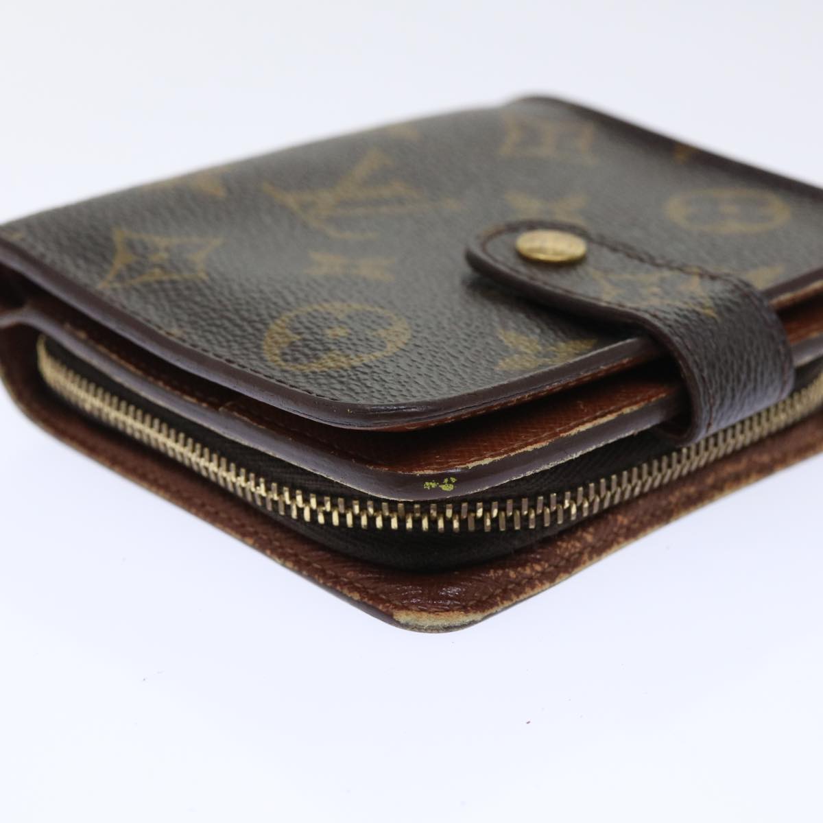 LOUIS VUITTON Monogram Compact Zip Wallet M61667 LV Auth 50455