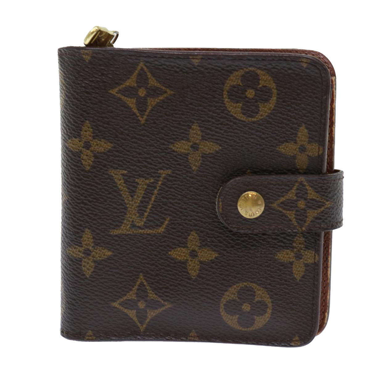 LOUIS VUITTON Monogram Compact Zip Wallet M61667 LV Auth 50455