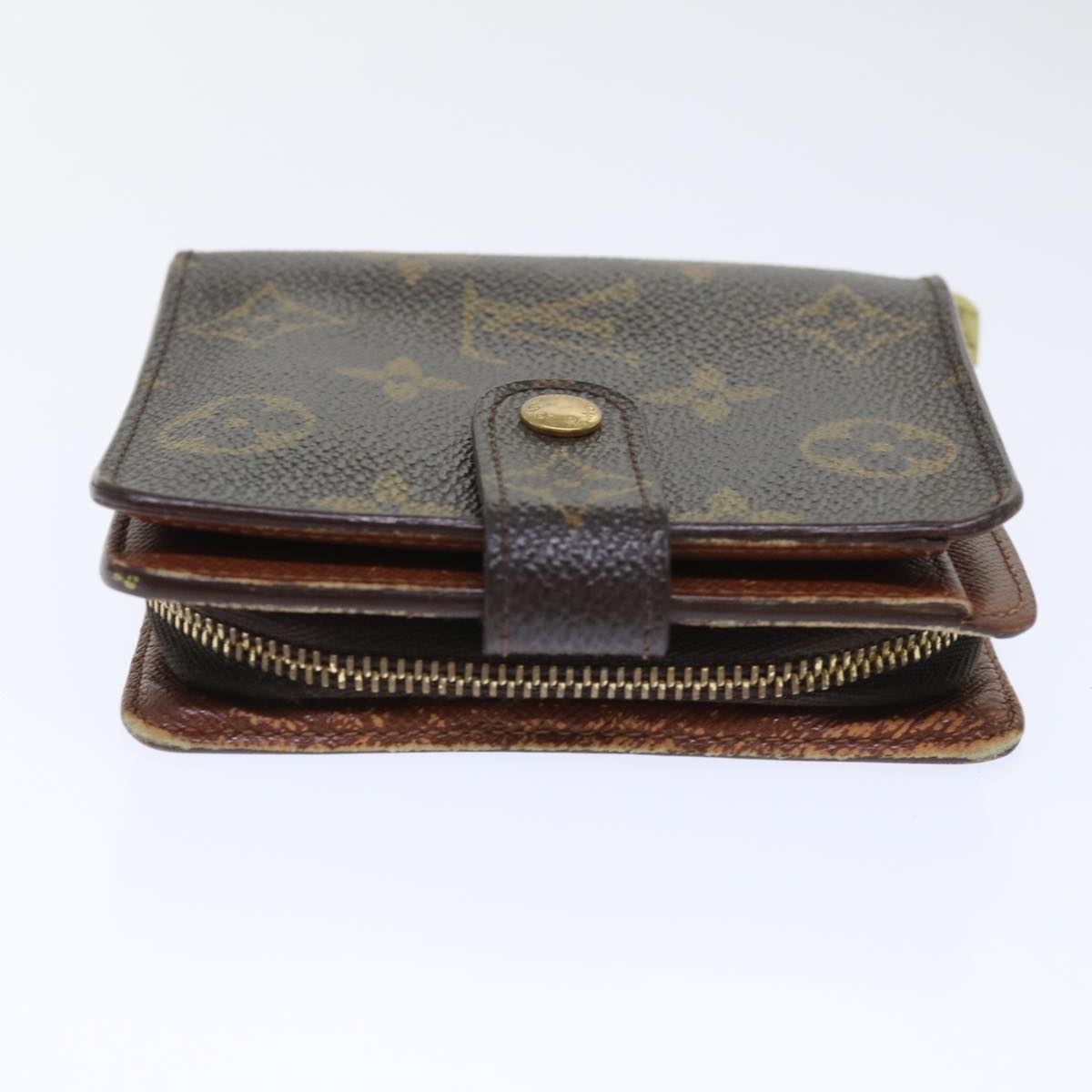 LOUIS VUITTON Monogram Compact Zip Wallet M61667 LV Auth 50455