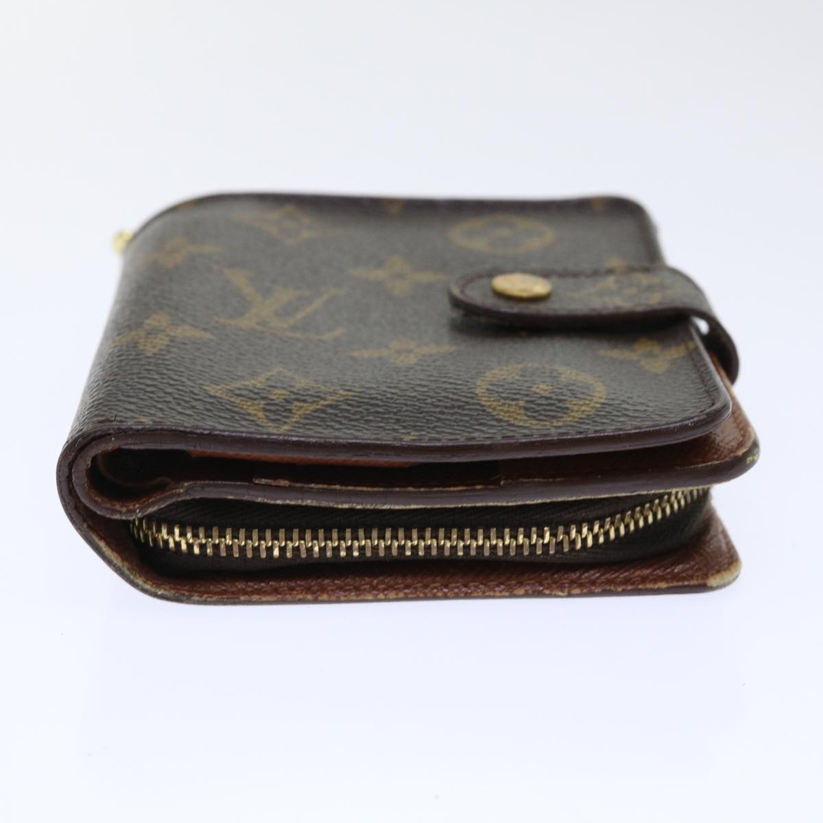 LOUIS VUITTON Monogram Compact Zip Wallet M61667 LV Auth 50455