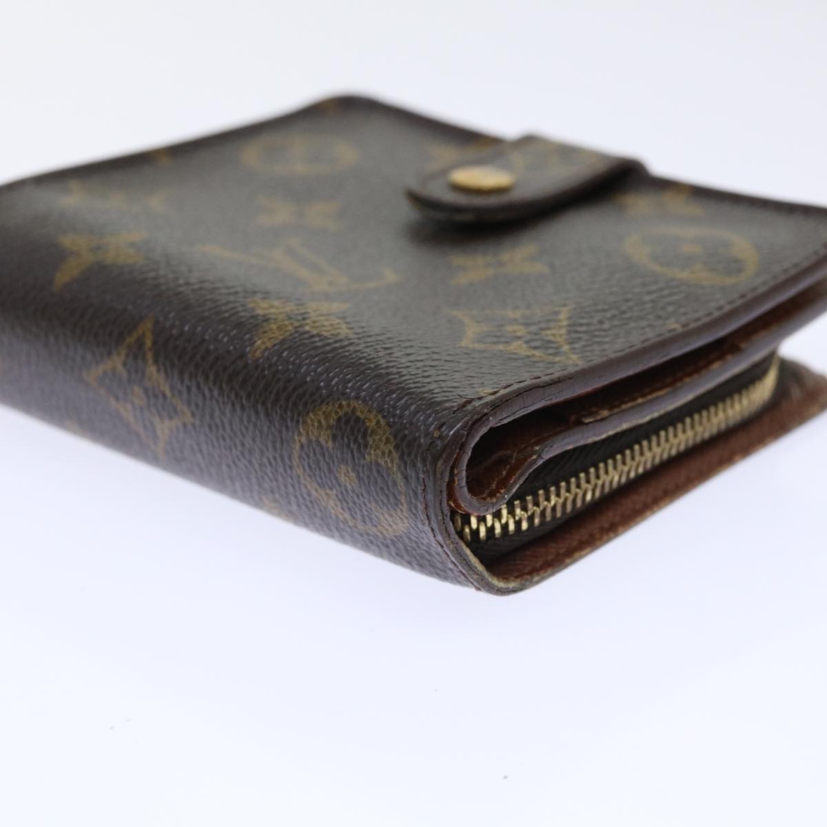 LOUIS VUITTON Monogram Compact Zip Wallet M61667 LV Auth 50455