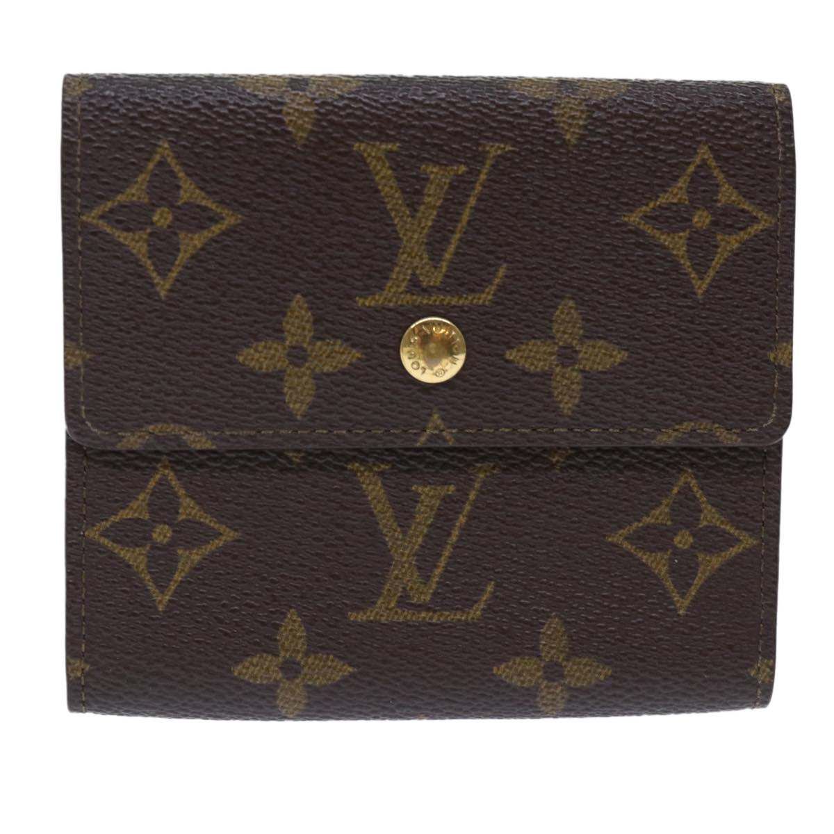 LOUIS VUITTON Monogram Portefeuille Elise Wallet M61654 LV Auth 50456