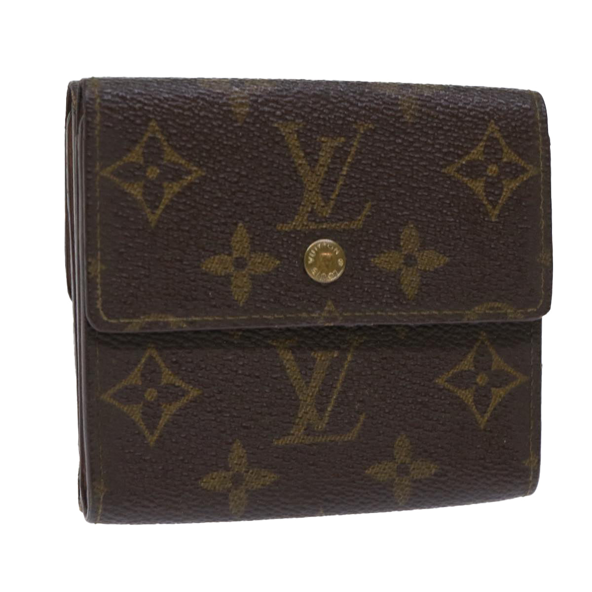 LOUIS VUITTON Monogram Portefeuille Elise Wallet M61654 LV Auth 50461