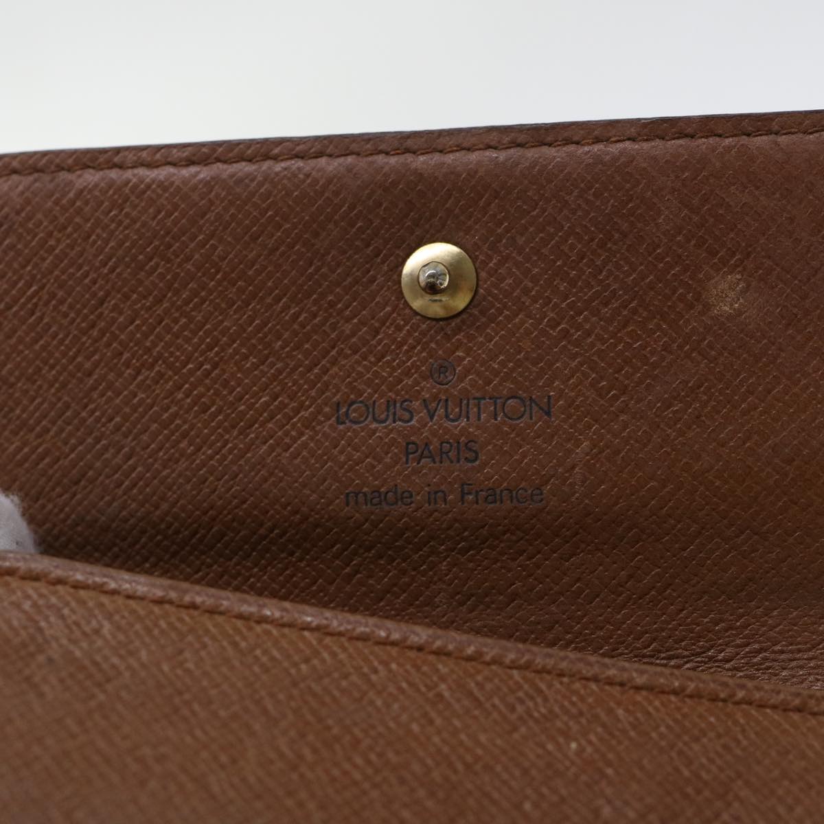 LOUIS VUITTON Monogram Portefeuille Elise Wallet M61654 LV Auth 50461