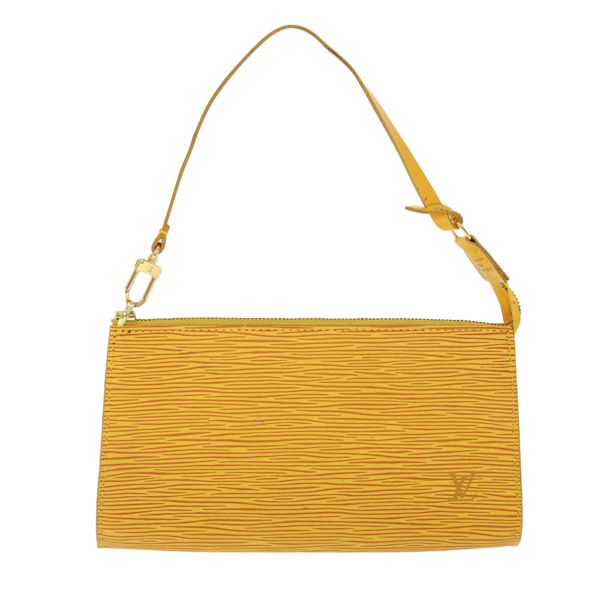 LOUIS VUITTON Epi Pochette Accessoires Pouch Yellow M52989 LV Auth 50469