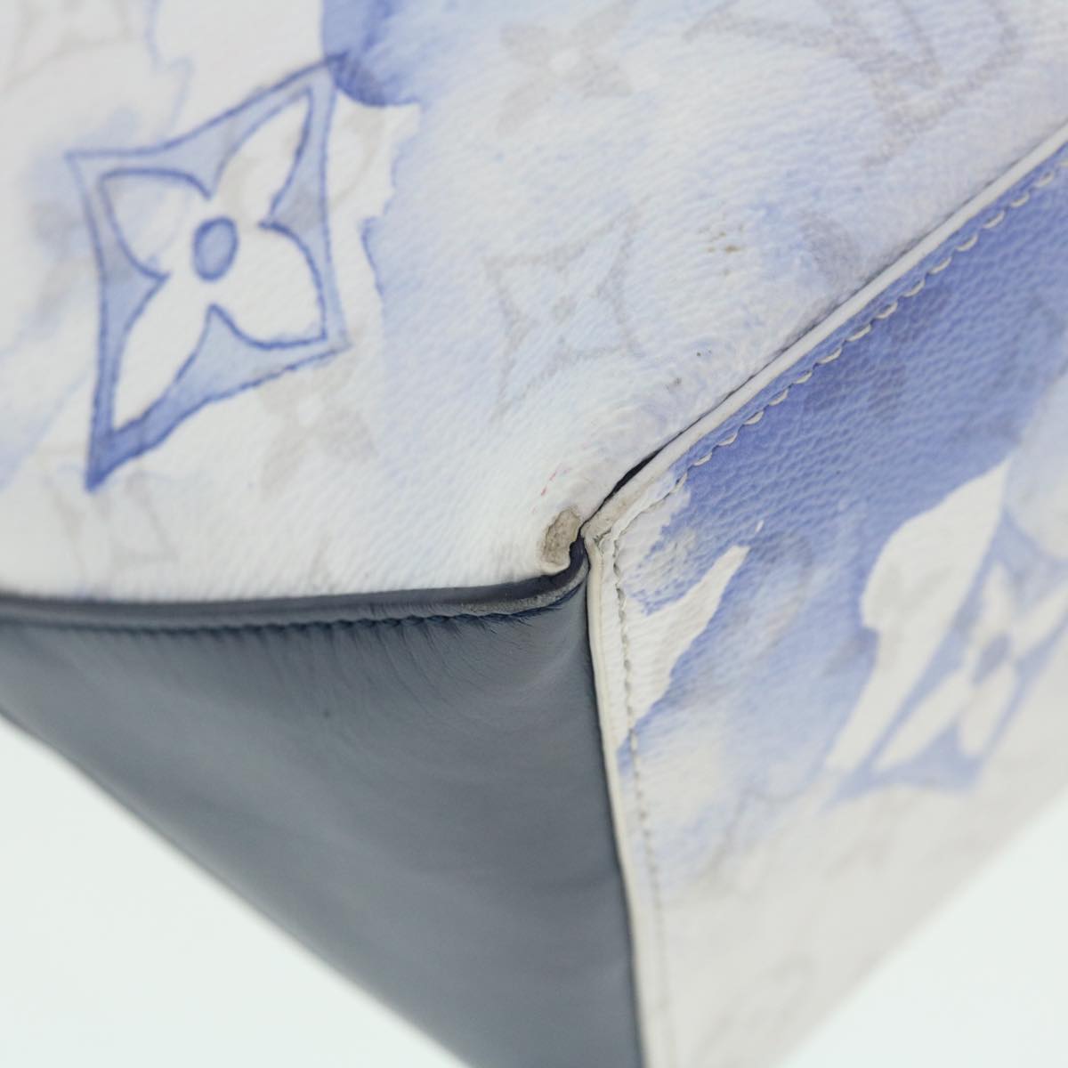 LOUIS VUITTON Monogram Water Color Weekend Tote PM Bag Blue M45756 Auth 50808S