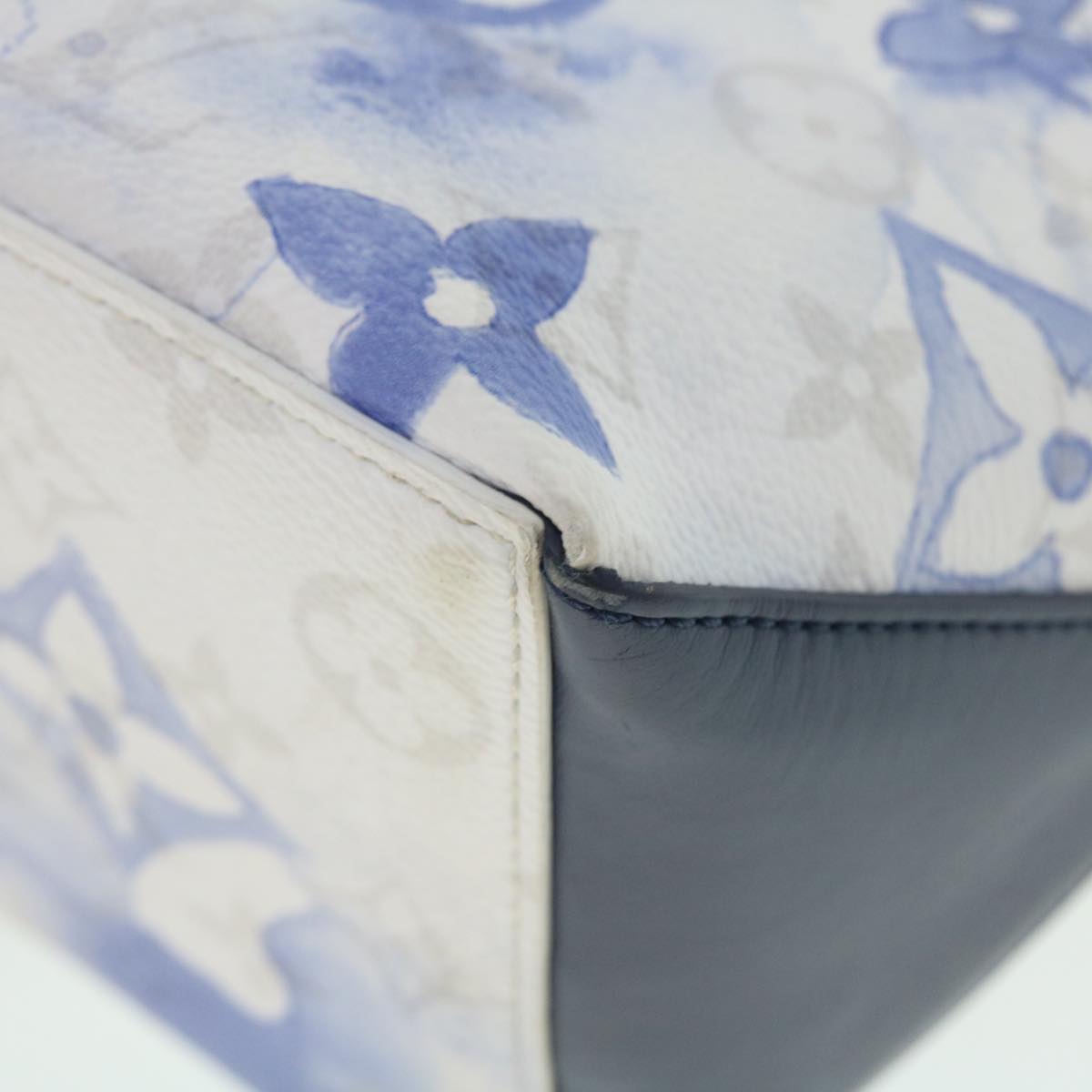 LOUIS VUITTON Monogram Water Color Weekend Tote PM Bag Blue M45756 Auth 50808S