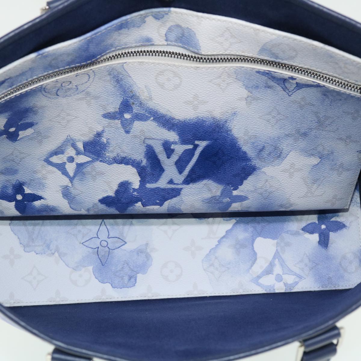 LOUIS VUITTON Monogram Water Color Weekend Tote PM Bag Blue M45756 Auth 50808S