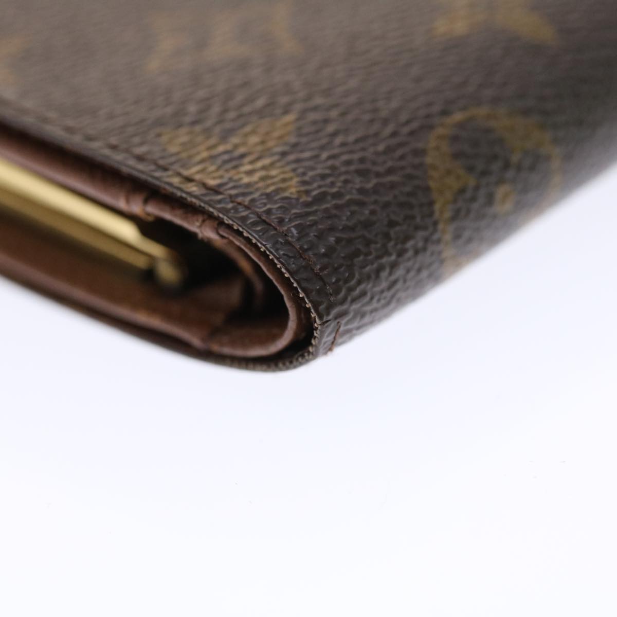 LOUIS VUITTON Monogram Porte Monnaie Billets Viennois Wallet M61663 Auth 50812