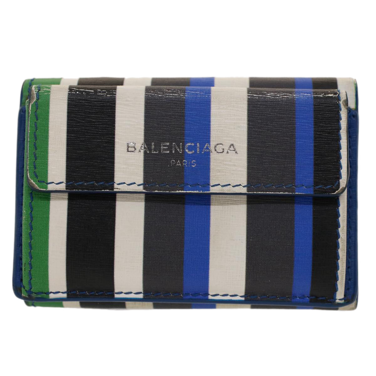 BALENCIAGA Coin Purse Leather Multicolor Auth 50842