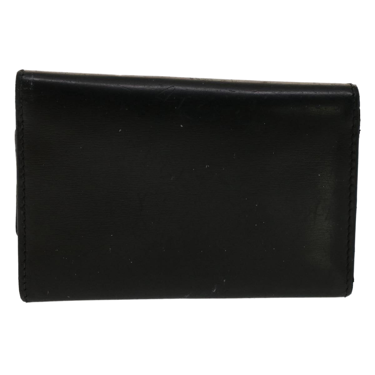 CARTIER Key Case Leather Black Auth 50844