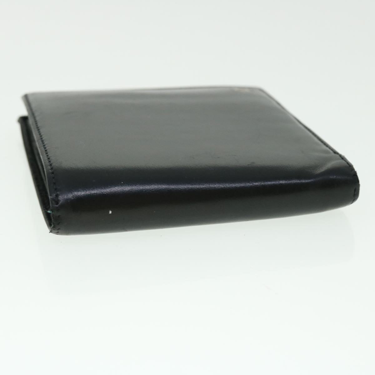 CARTIER Wallet Leather Black Auth 50851