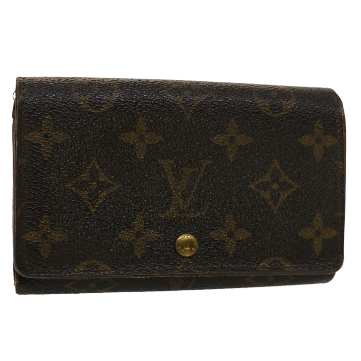 LOUIS VUITTON Monogram Porte Monnaie Billets Viennois Wallet M61663 Auth 50860