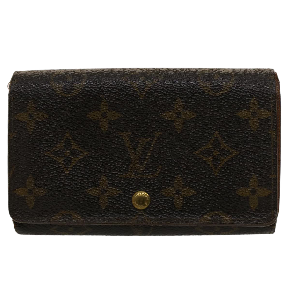 LOUIS VUITTON Monogram Porte Monnaie Billets Viennois Wallet M61663 Auth 50860