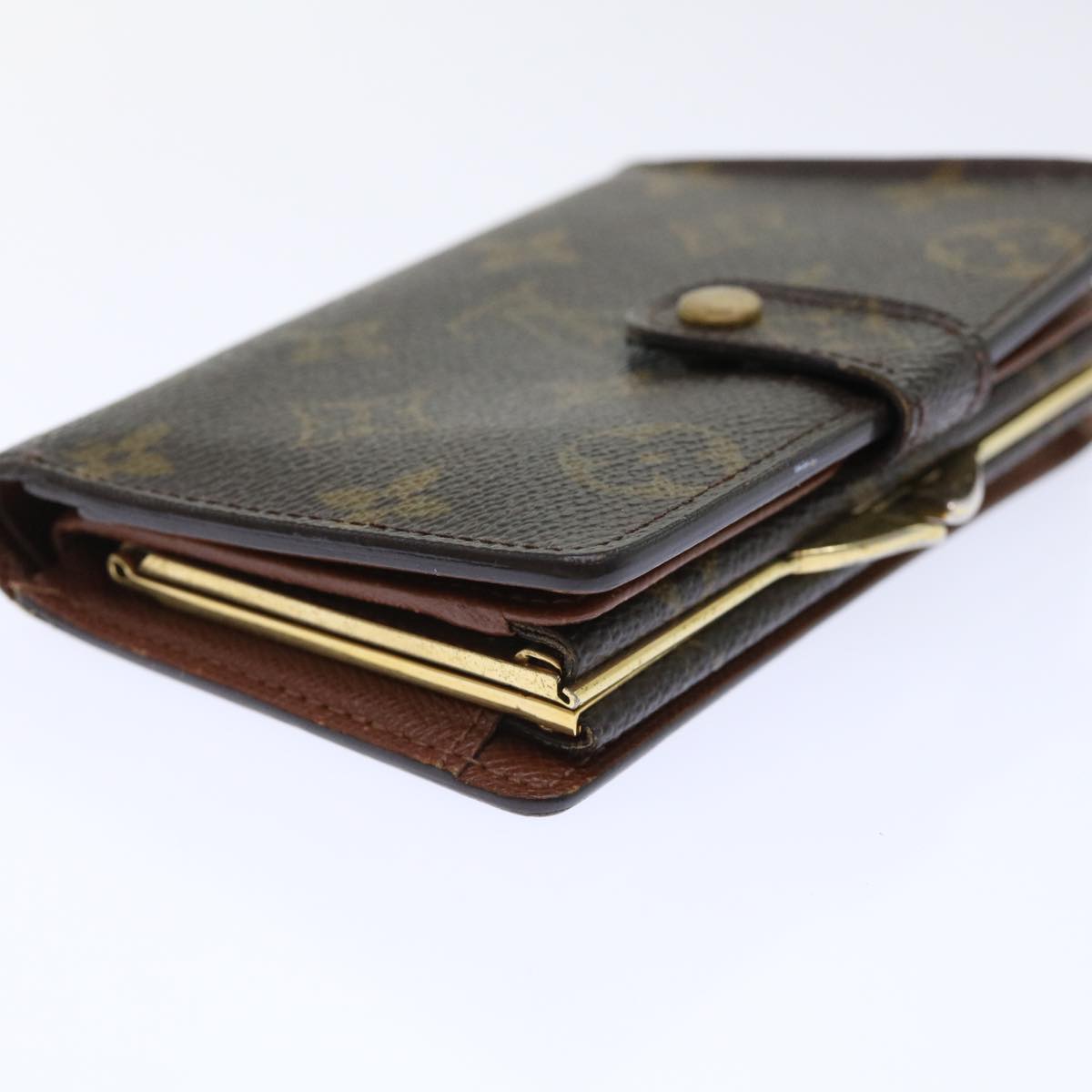 LOUIS VUITTON Monogram Porte Monnaie Billets Viennois Wallet M61663 Auth 50863