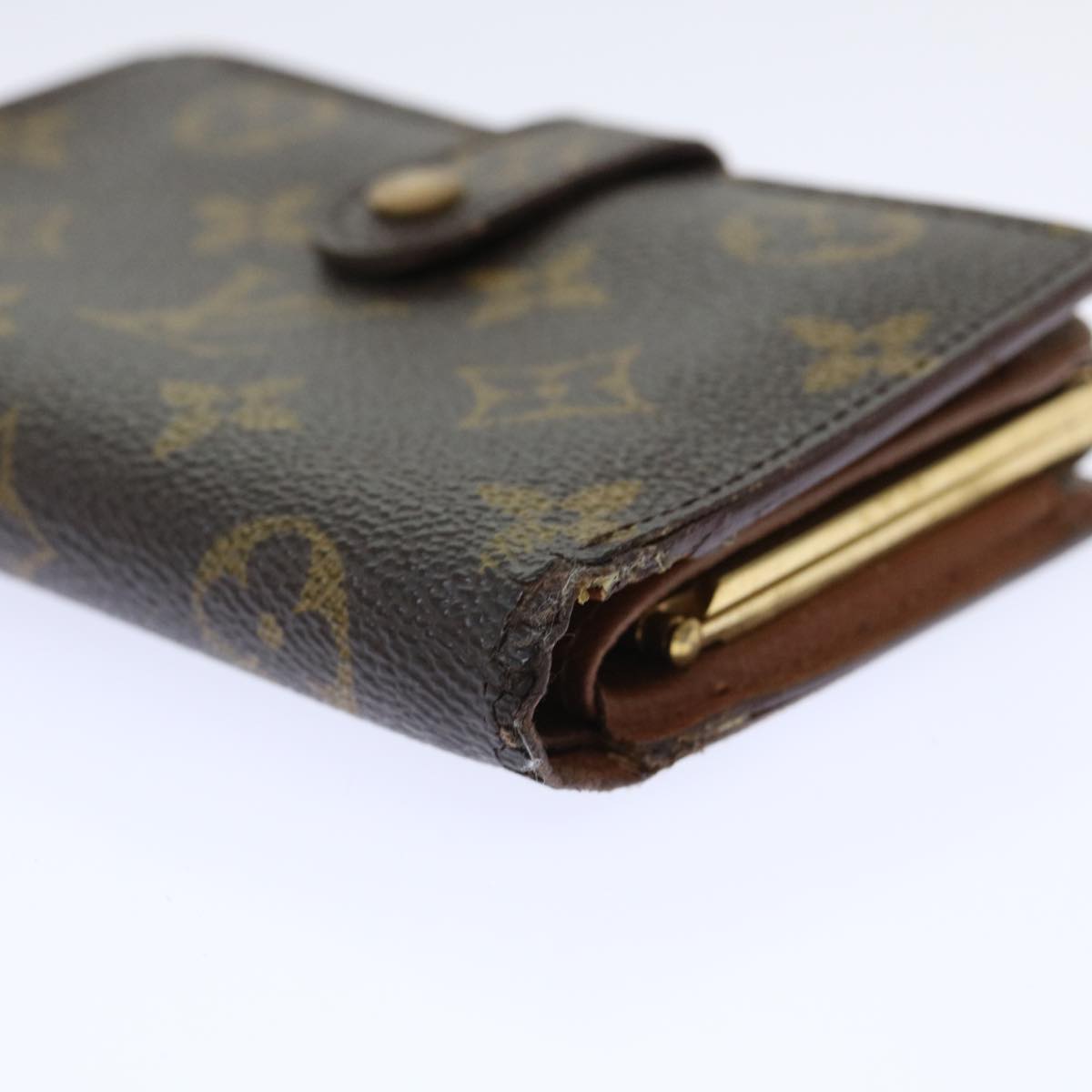 LOUIS VUITTON Monogram Porte Monnaie Billets Viennois Wallet M61663 Auth 50864