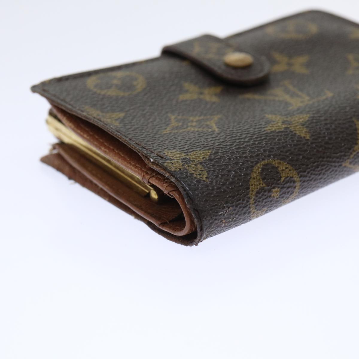 LOUIS VUITTON Monogram Porte Monnaie Billets Viennois Wallet M61663 Auth 50864