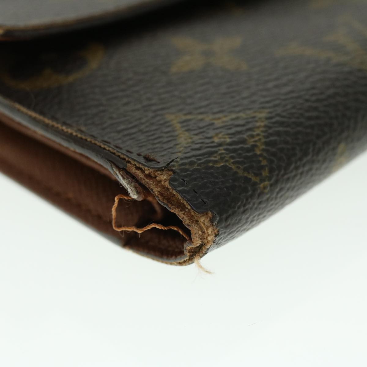 LOUIS VUITTON Monogram Portefeuille International Long Wallet M61217 Auth 50867