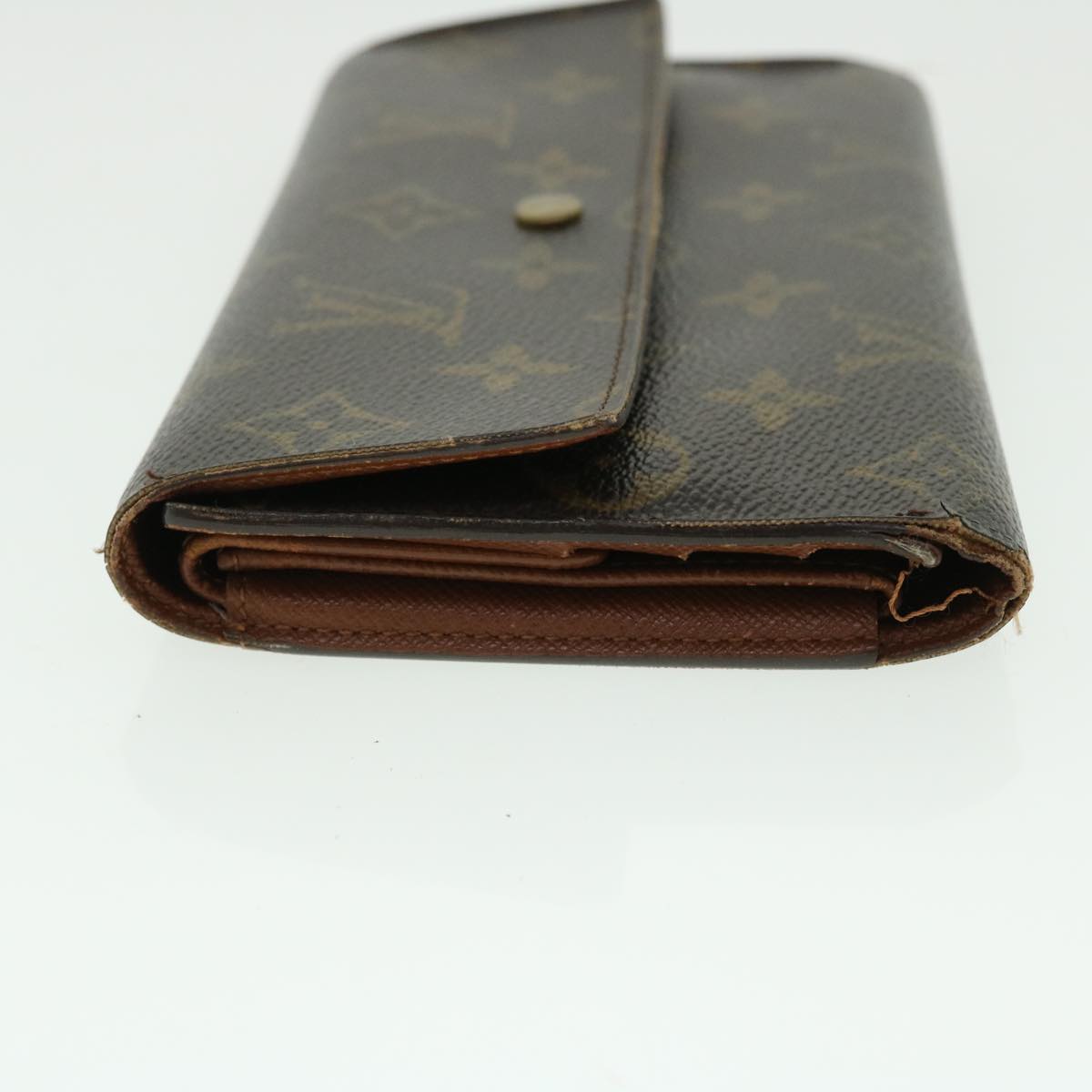 LOUIS VUITTON Monogram Portefeuille International Long Wallet M61217 Auth 50867