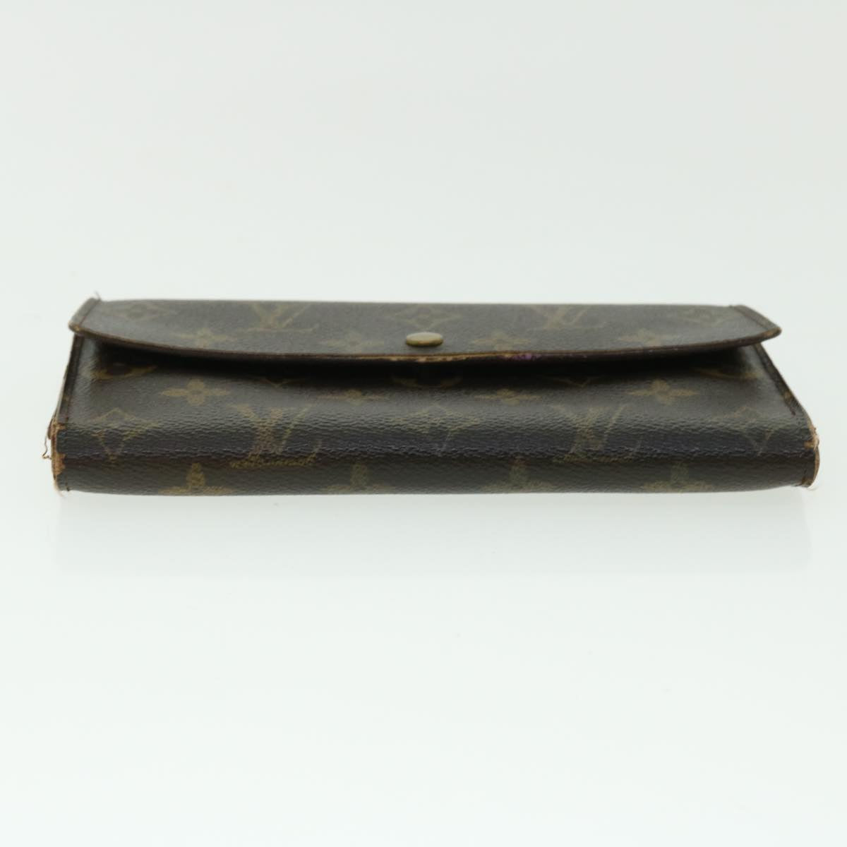 LOUIS VUITTON Monogram Portefeuille International Long Wallet M61217 Auth 50867