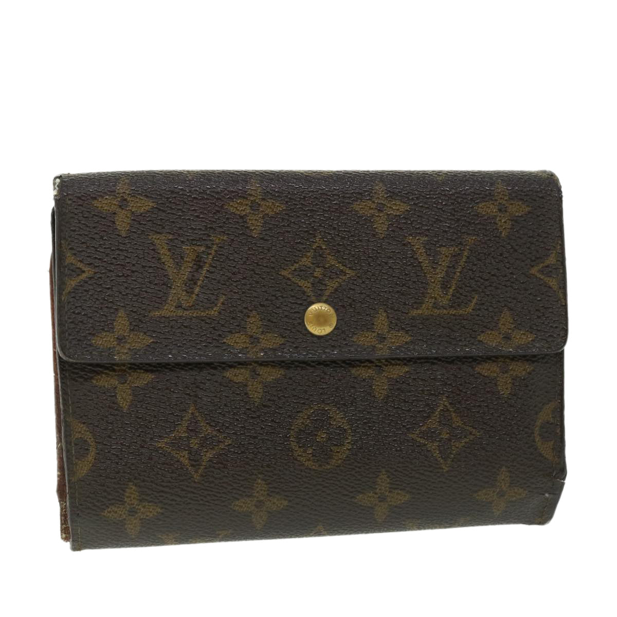 LOUIS VUITTON Monogram Porte Tresor Etui Papie Wallet M61202 LV Auth 50872