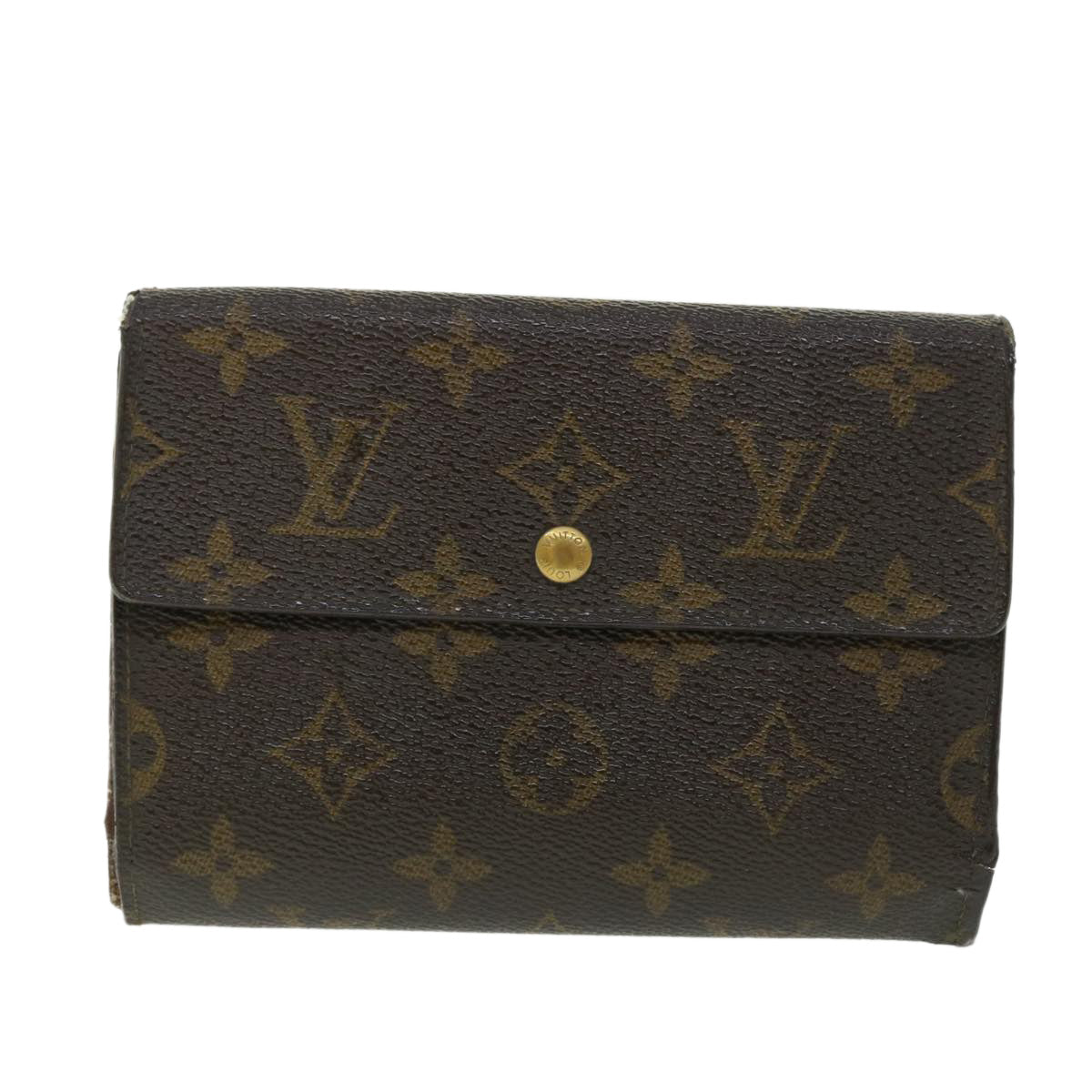 LOUIS VUITTON Monogram Porte Tresor Etui Papie Wallet M61202 LV Auth 50872