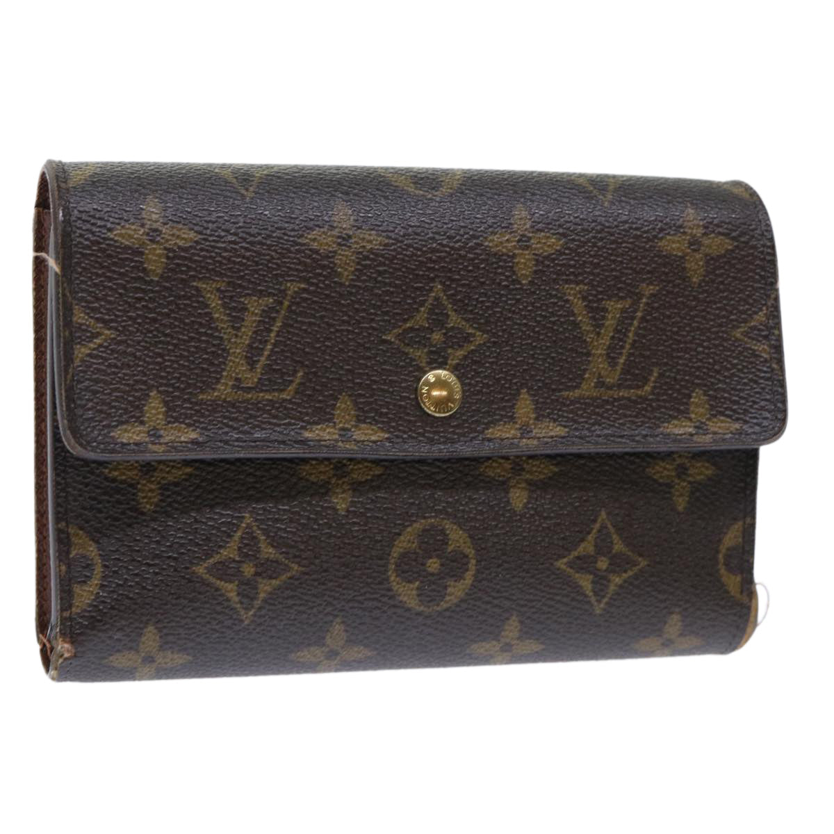 LOUIS VUITTON Monogram Porte Tresor Etui Papie Wallet M61202 LV Auth 50877