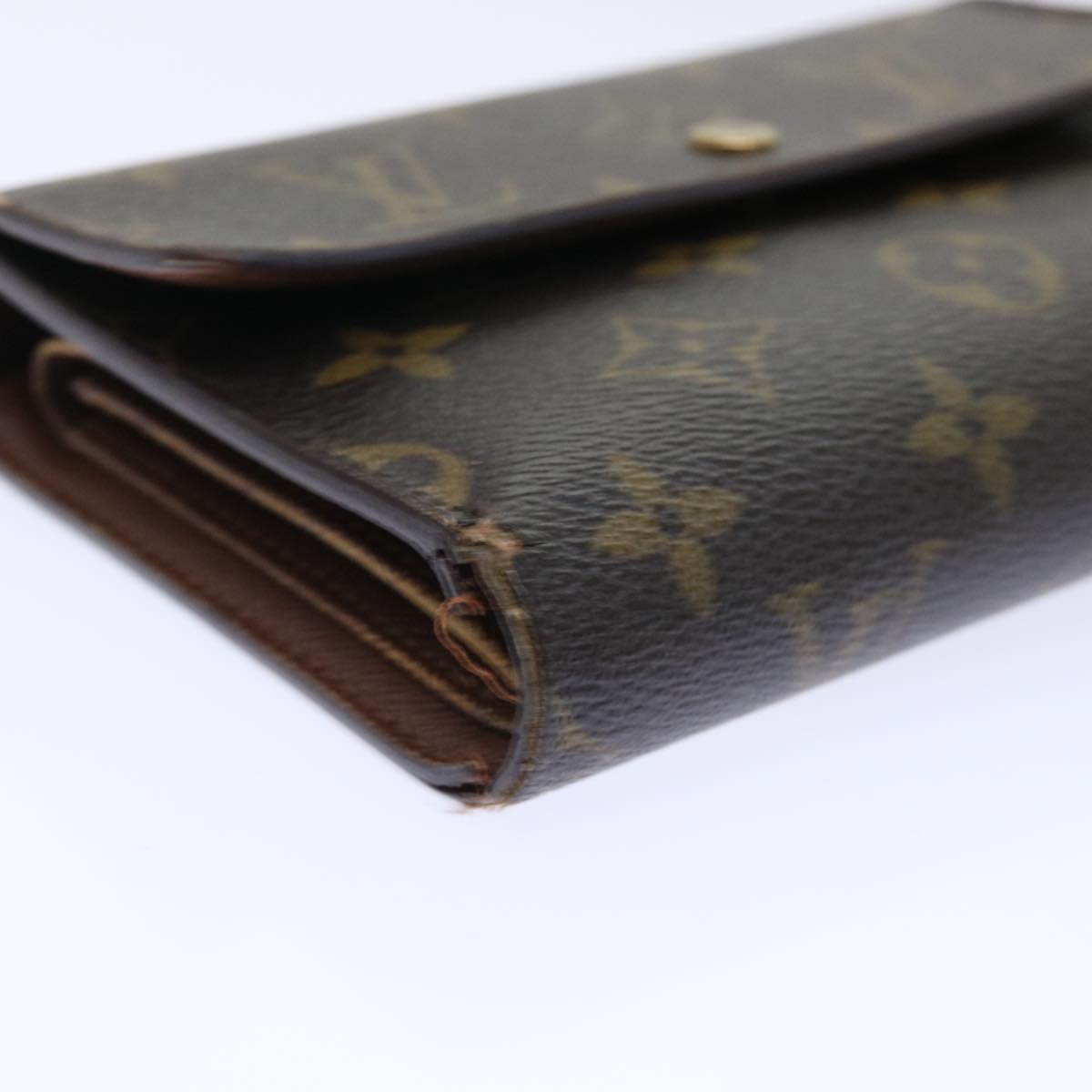 LOUIS VUITTON Monogram Porte Tresor Etui Papie Wallet M61202 LV Auth 50877