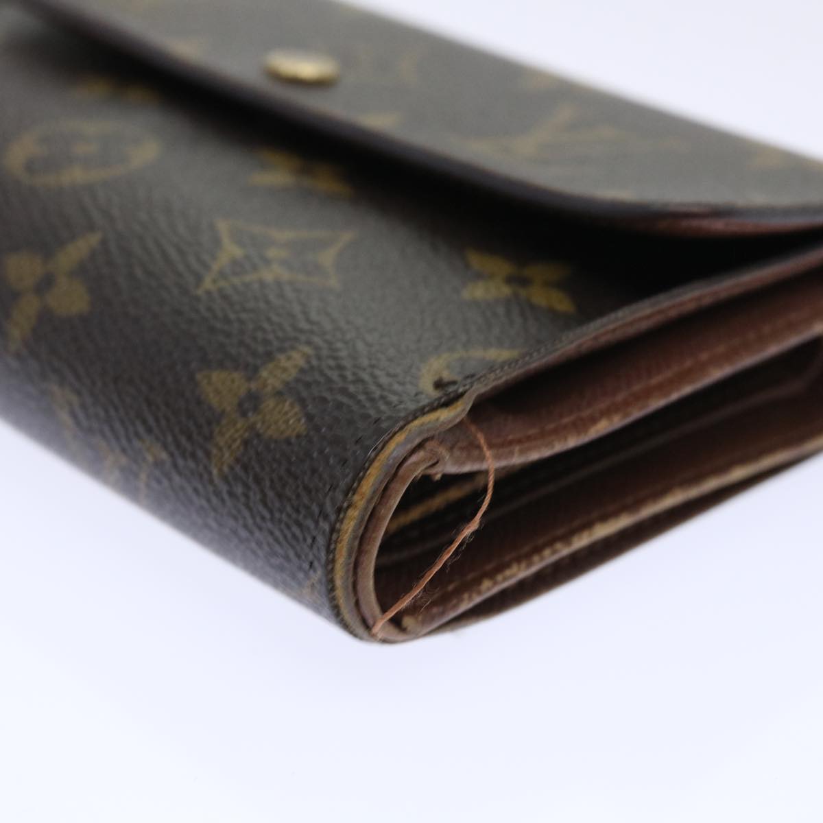 LOUIS VUITTON Monogram Porte Tresor Etui Papie Wallet M61202 LV Auth 50877