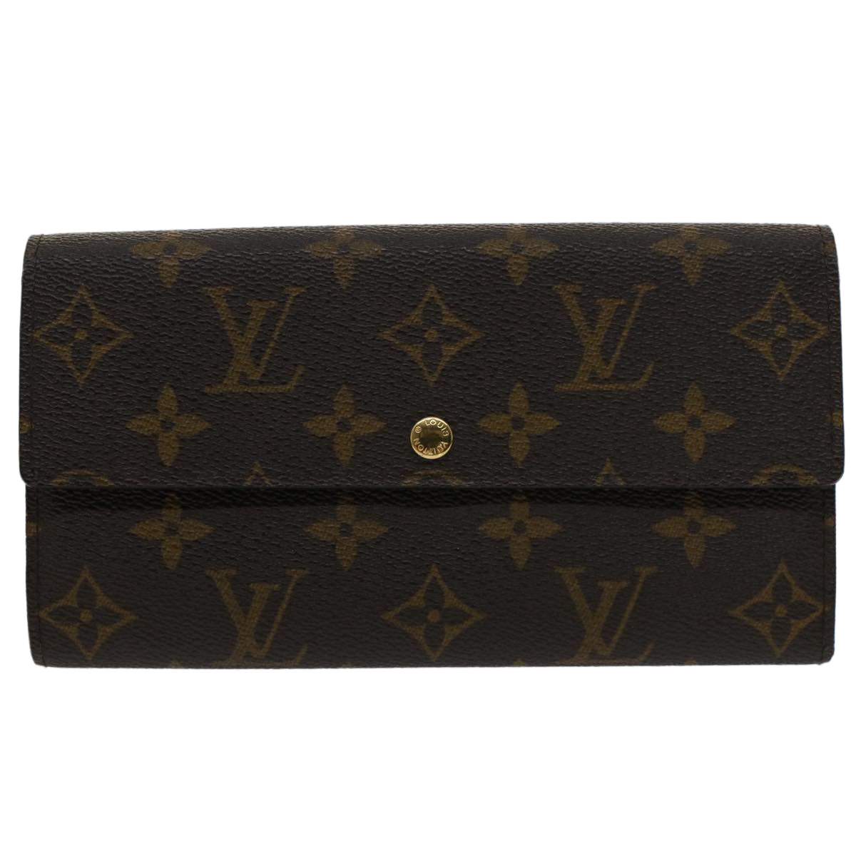 LOUIS VUITTON Monogram Portefeuille Sarah Long Wallet M61734 LV Auth 50891