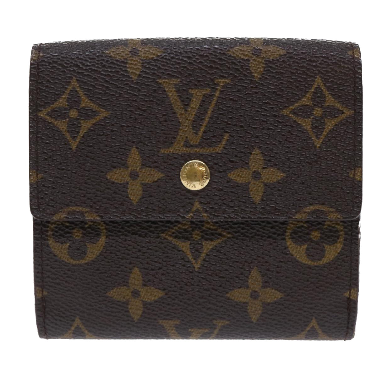 LOUIS VUITTON Monogram Portefeuille Elise Wallet M61654 LV Auth 50892